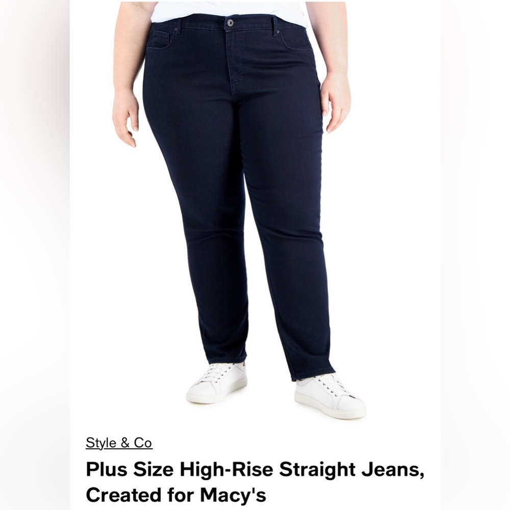 Two pack - plus sized 22W pair of Style & Co jeans.